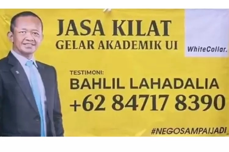 Iklan Viral! Jasa Kilat Gelar Akademik UI Pasang Wajah Bahlil Lahadalia, Siapa di Baliknya?